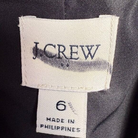 J Crew Coat Womens 6 Black Wool Blend Belted Long Sleeve NWT Jacket Prep - Picture 4 of 8